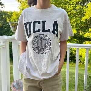 H&M Beige UCLA oversized tee, size S